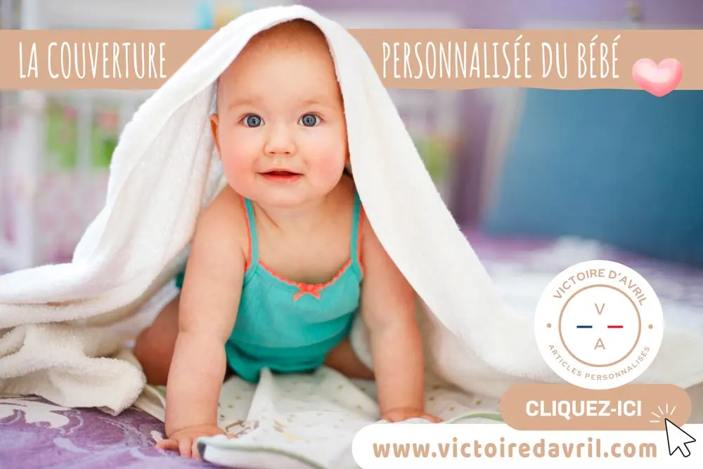 Couverture etape bebe en français Cadeau Naissance Fille Garçon