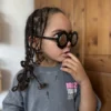 lunettes fleurs noir