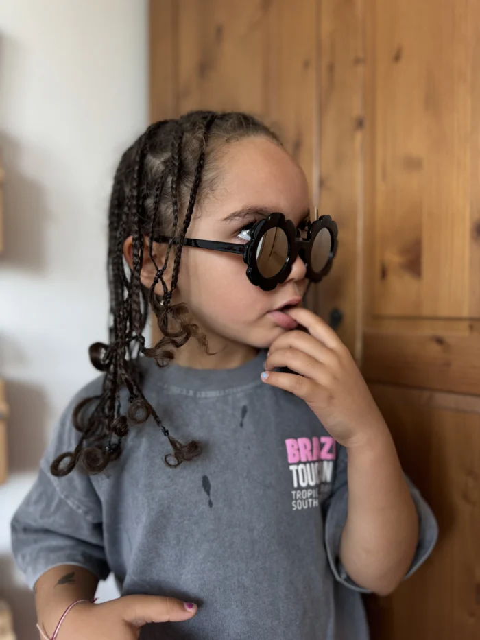 lunettes fleurs noir