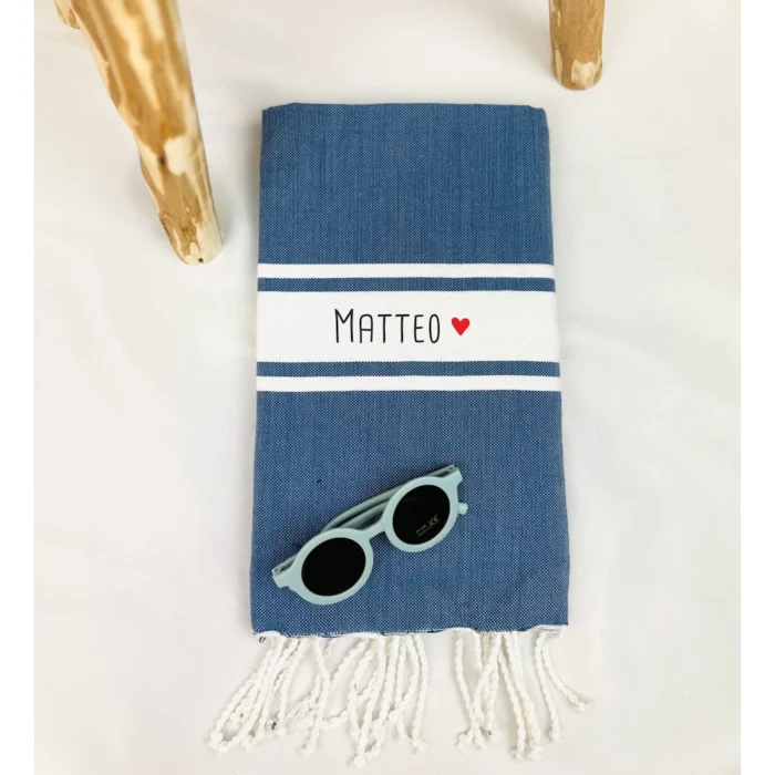 fouta bleu