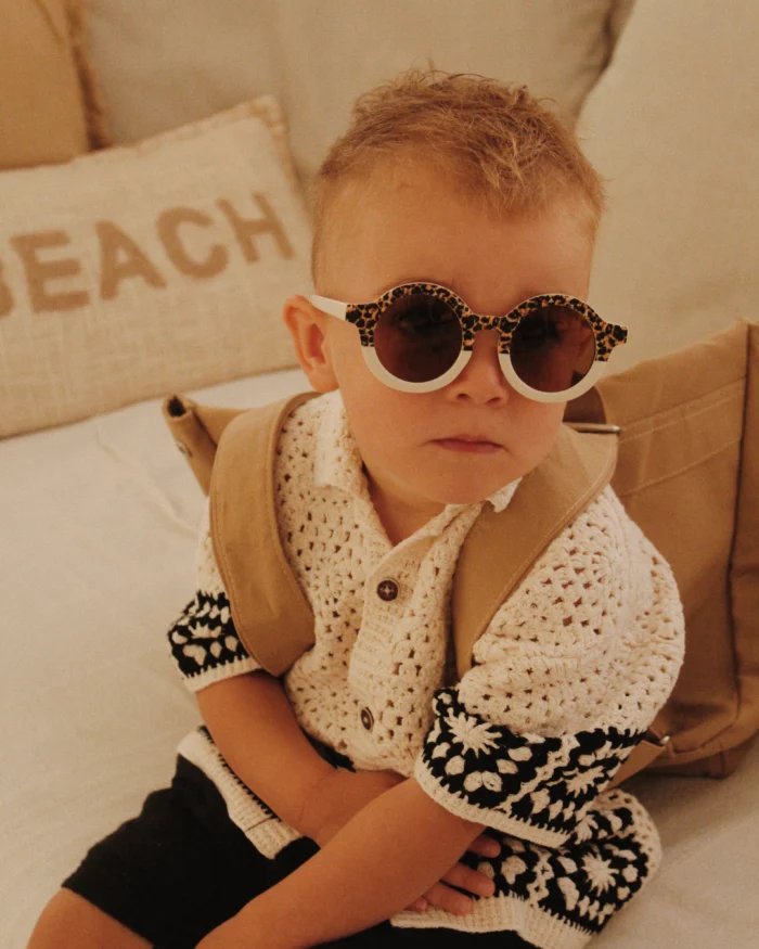 lunettes leopard ronde