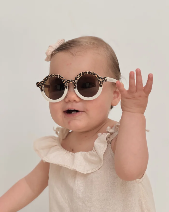 lunettes leopard ronde