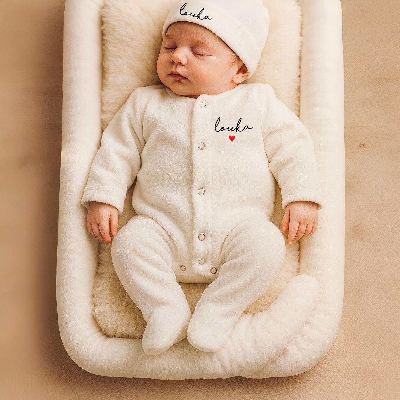 Tenue De Naissance Velours Personnalis e B b 