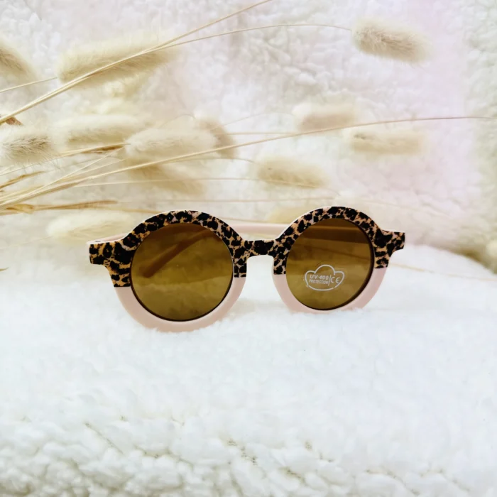 lunettes rose leopard