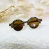 lunettes creme leopard