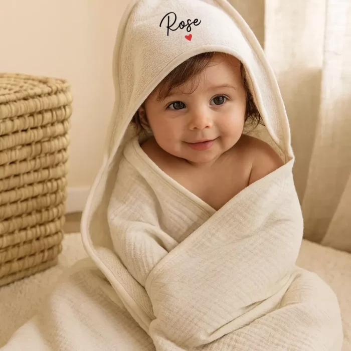 cape de bain gaze de coton