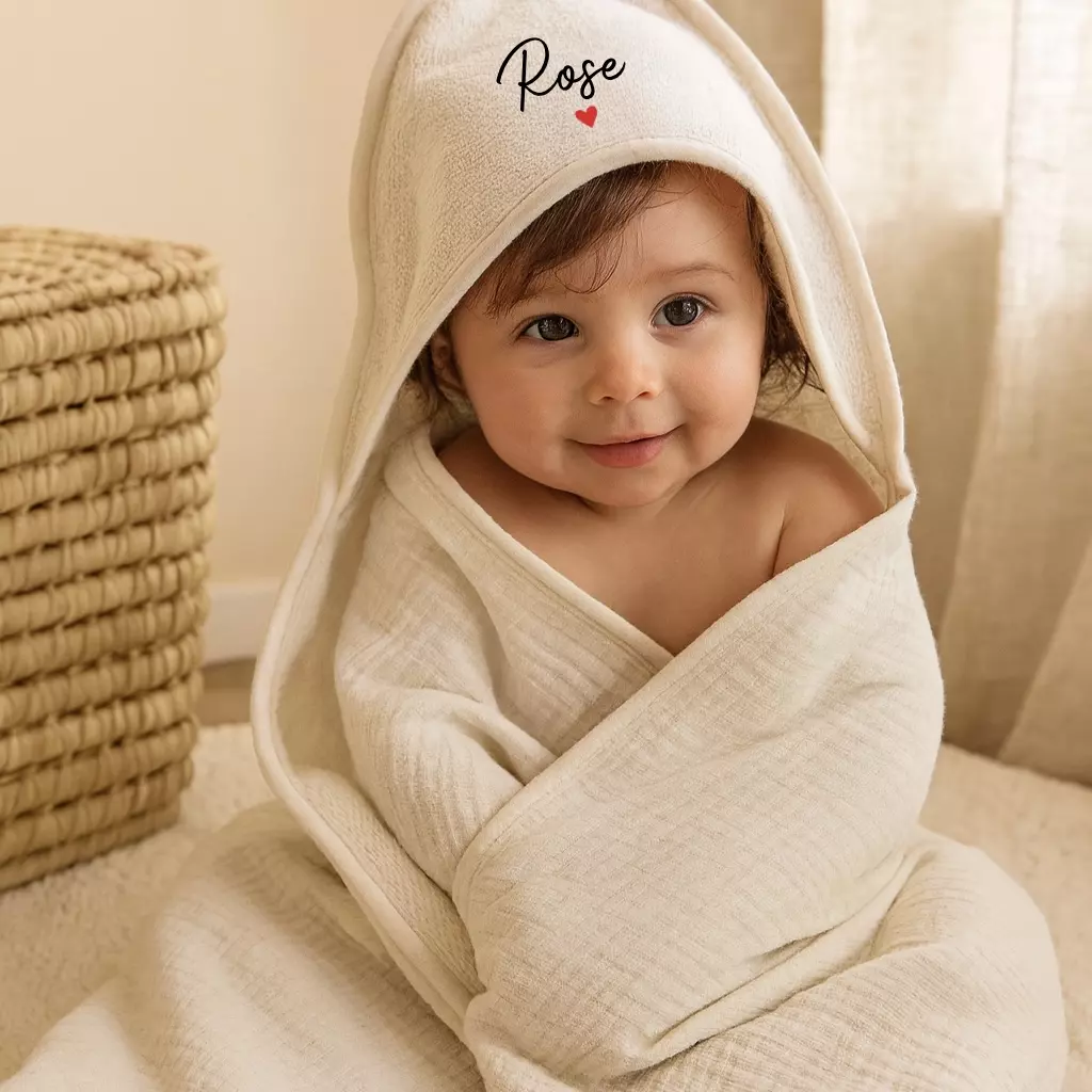 cape de bain gaze de coton