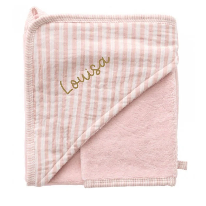 cape de bain stripe rose