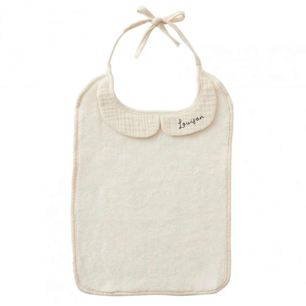 Bavoir bébé Naissance / 6 mois (coton et éponge de bambou oekotex