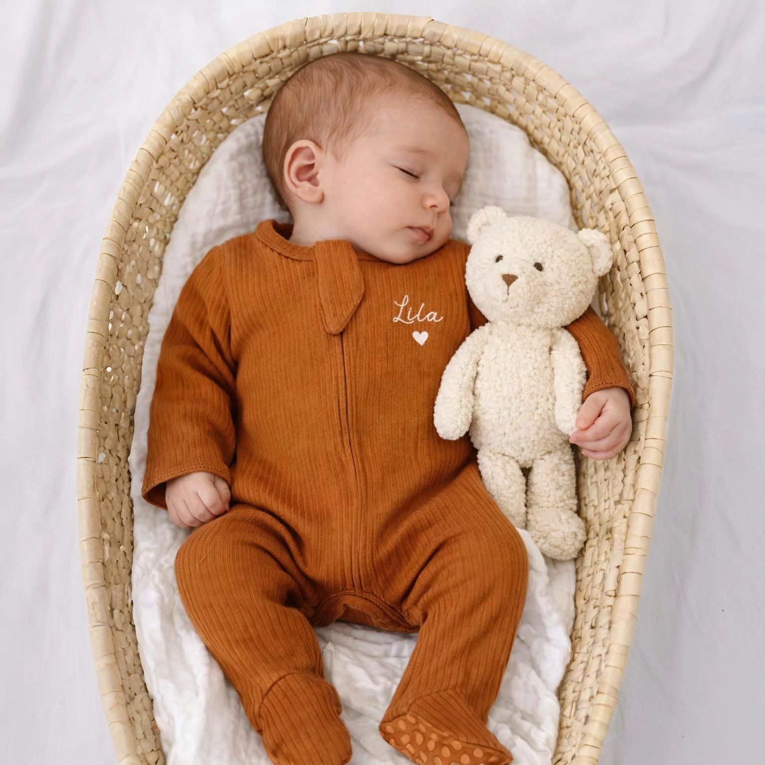 pyjama côtelé caramel