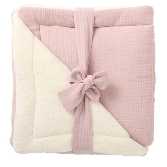 couverture polaire rose pétale