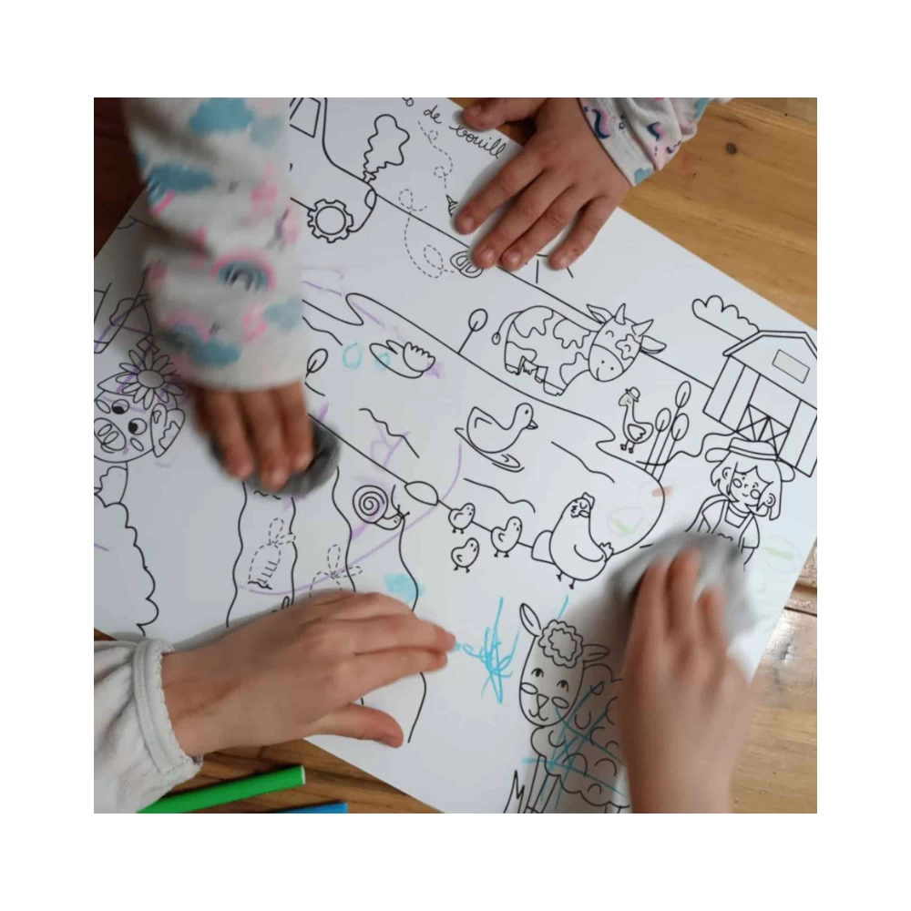 set de table à colorier effaçable