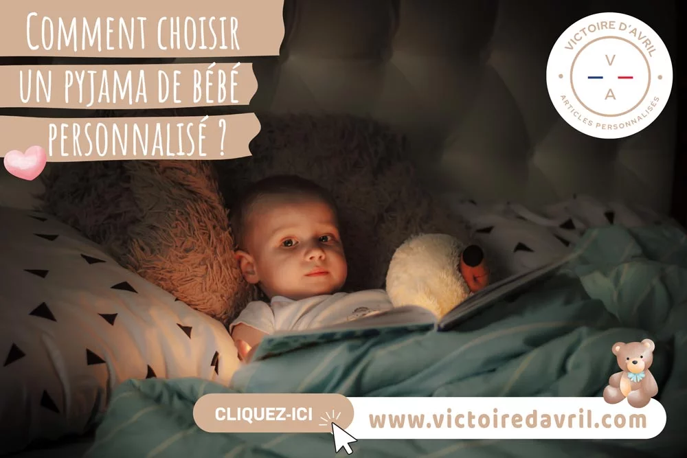 Pyjama bébé personnalisé unique et made in France - Victoire d'Avril