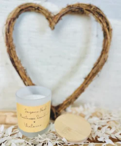 Bougie personnalisée coeur