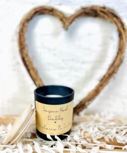 Bougie personnalisée coeur