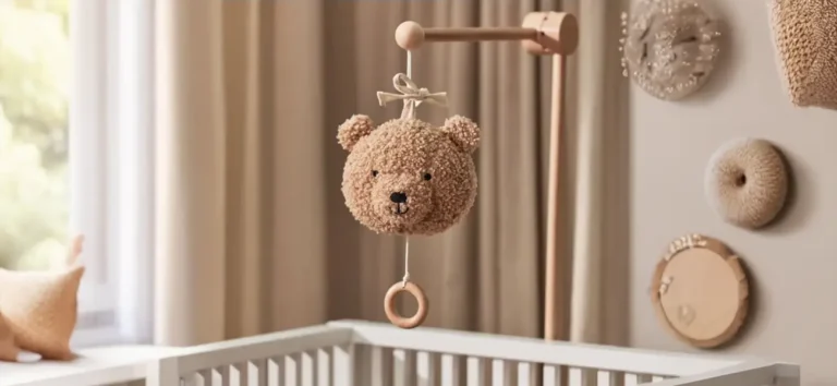 peluche musicale dans la chambre de bébé