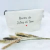 trousse de toilette personnalisée blanche