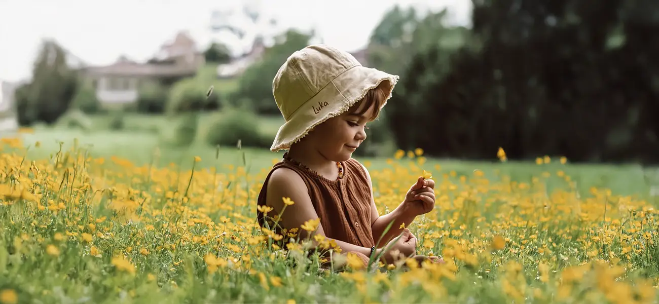 bob personnalisé enfant avec fleurs