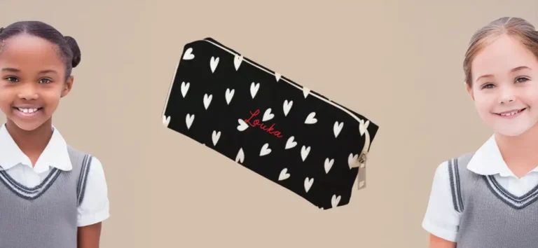 trousse écolier personnalisée avec 2 élèves