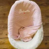 couverture jacquard rose
