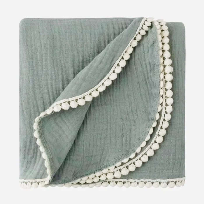 couverture gaze de coton eucalyptus