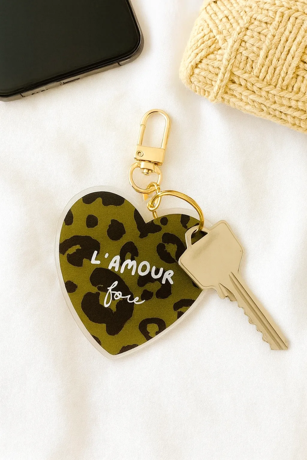 porte clés l'amour fou graou vert/noir