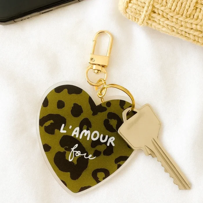 porte clés l'amour fou graou vert/noir