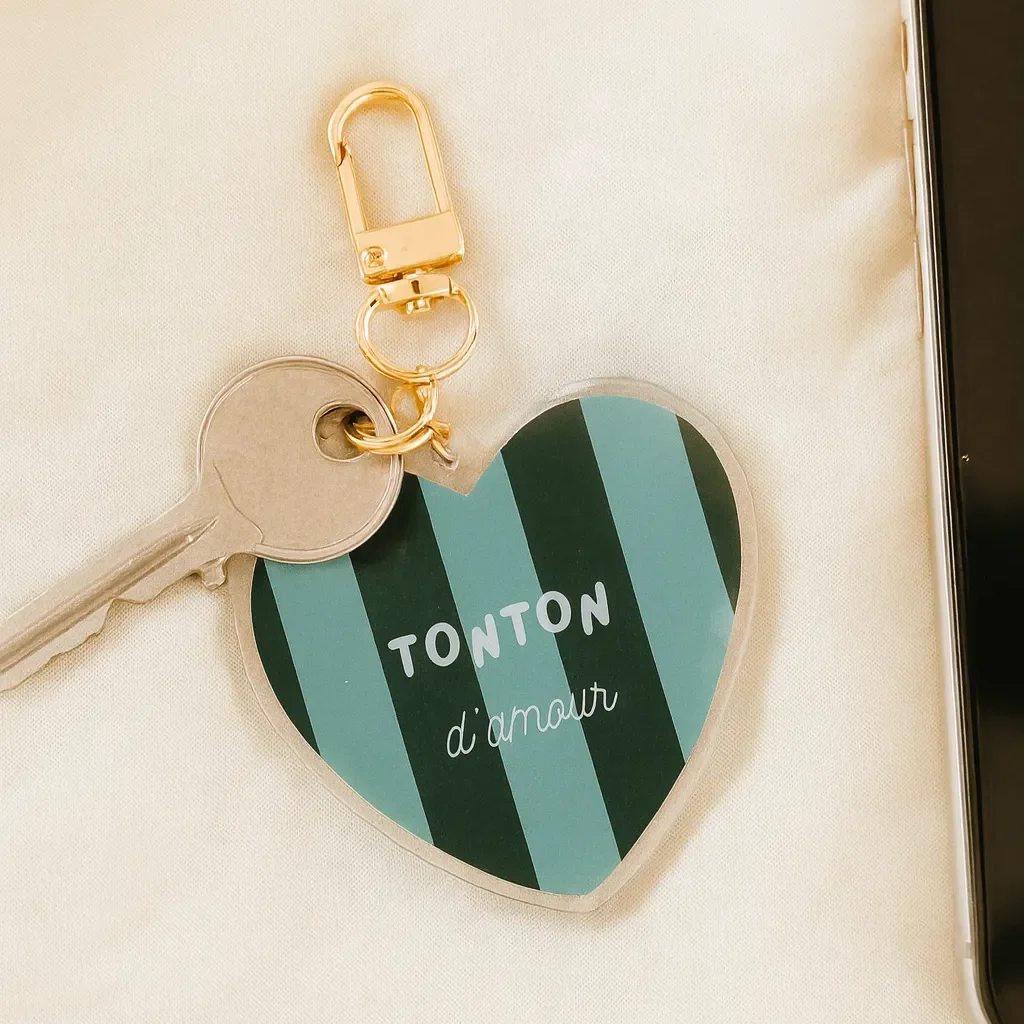 Porte clés tonton d'amour