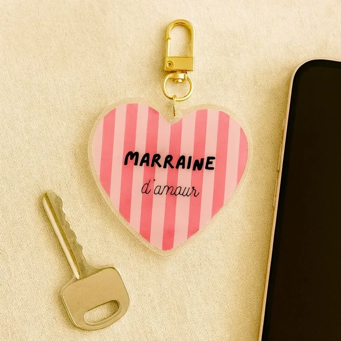 Porte-clés marraine d'amour