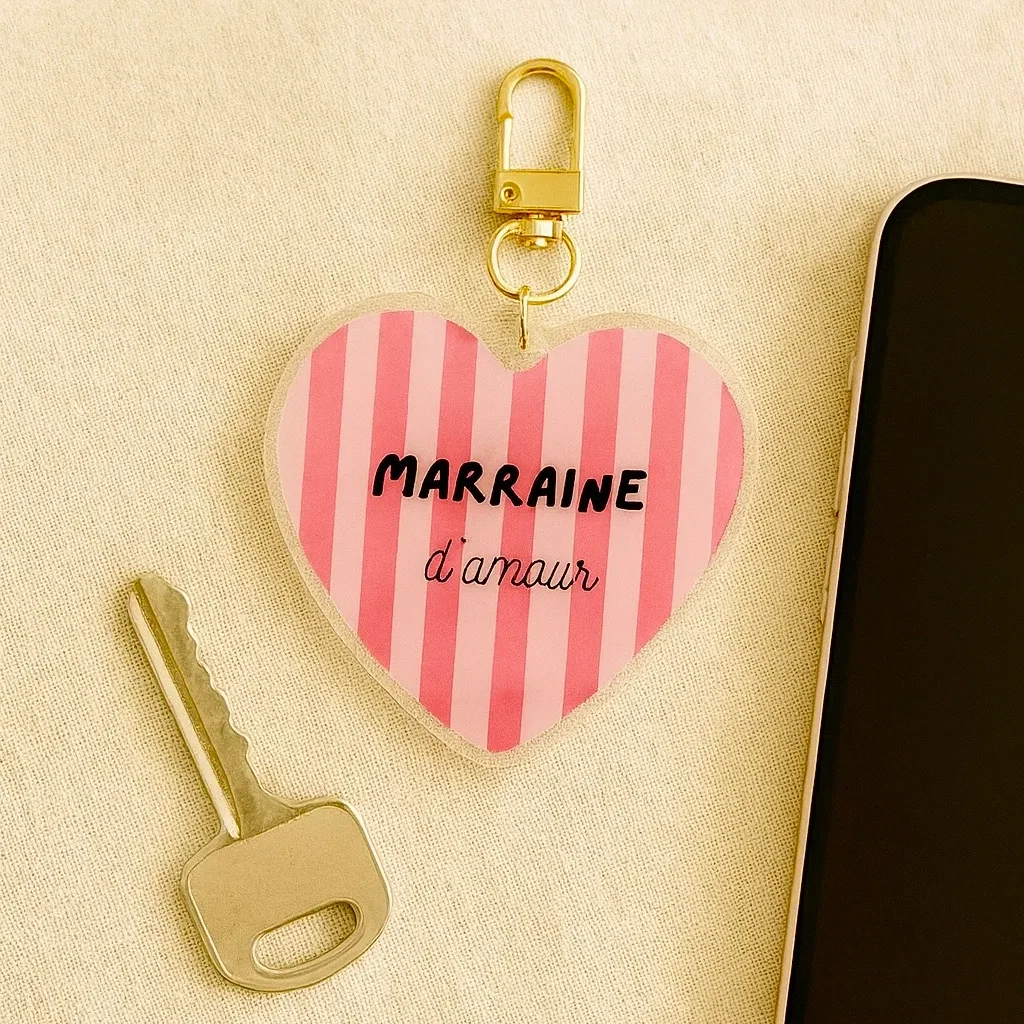 Porte-clés marraine d'amour