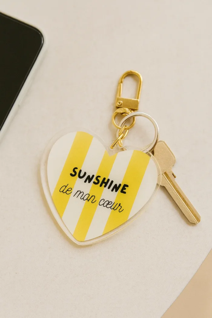 Porte-clés sunshine de mon coeur