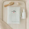 protège carnet de santé stripe sauge